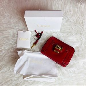 Chloe red paddington wallet